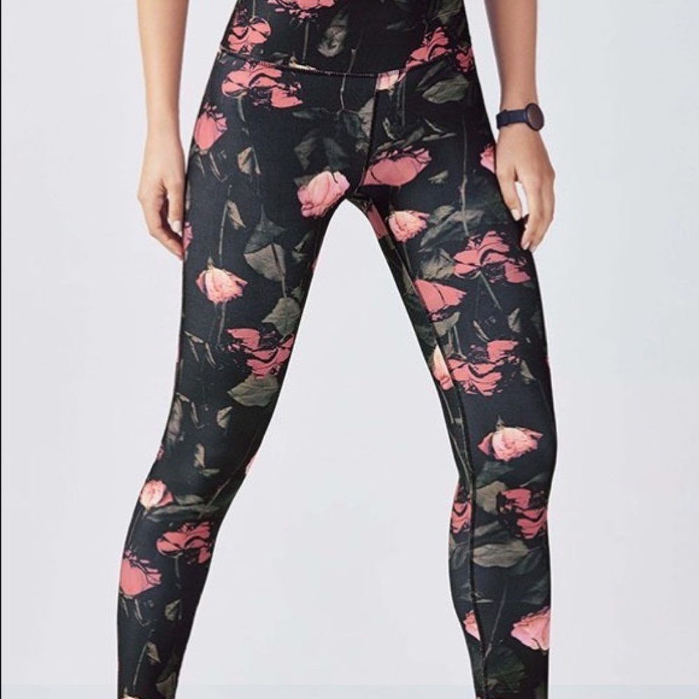 Fabletics Black Pink Lisette High-Waisted Legging